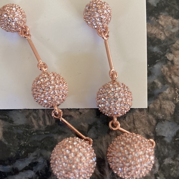 KATE SPADE DROP EARRINGS ROSE GOLD NWT - Picture 3 of 5